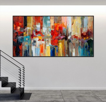 150の主題の芸術作品 Painting - カラー 2 抽象的なパレット ナイフ ウォール アート ミニマリズム テクスチャ